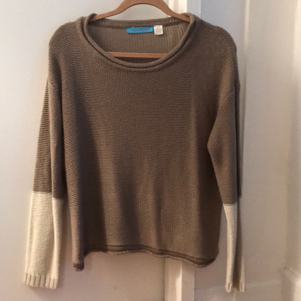 Ruby And Jenna Cream Ombre Sweater Size Large - image 1